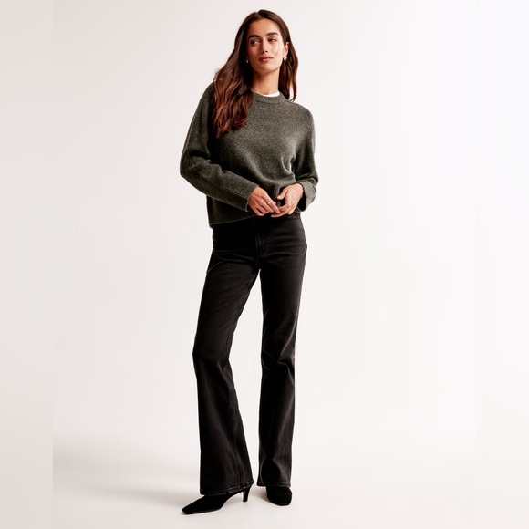Abercrombie High Rise Vintage Flare Jean (black wash) - Picture 1 of 9